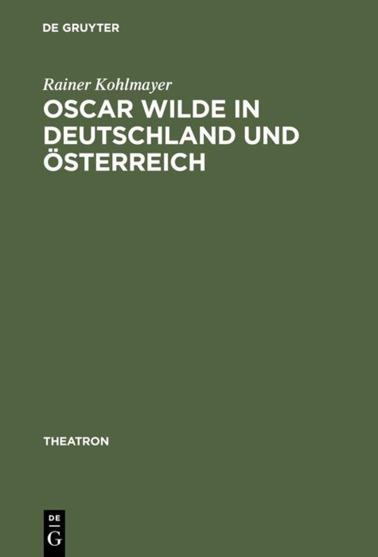 Vorderes Coverbild Oscar Wilde in Deutschland und Österreich