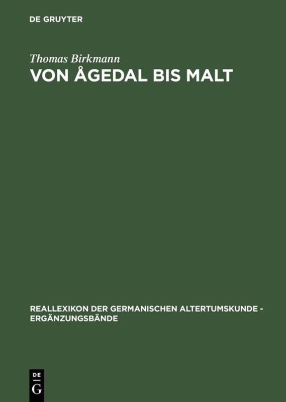 Vorderes Coverbild Von Ågedal bis Malt