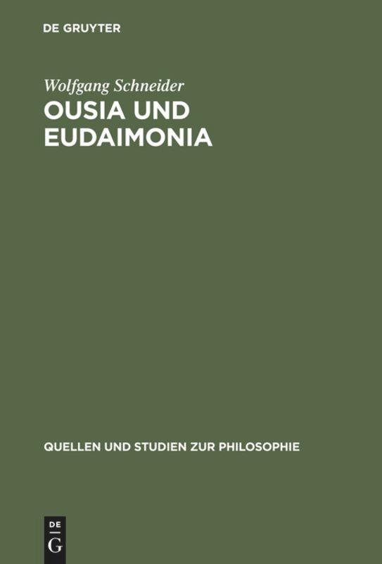 Vorderes Coverbild Ousia und Eudaimonia