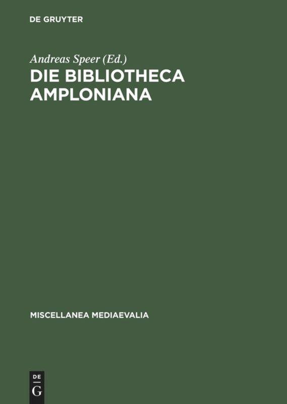 Vorderes Coverbild Die Bibliotheca Amploniana