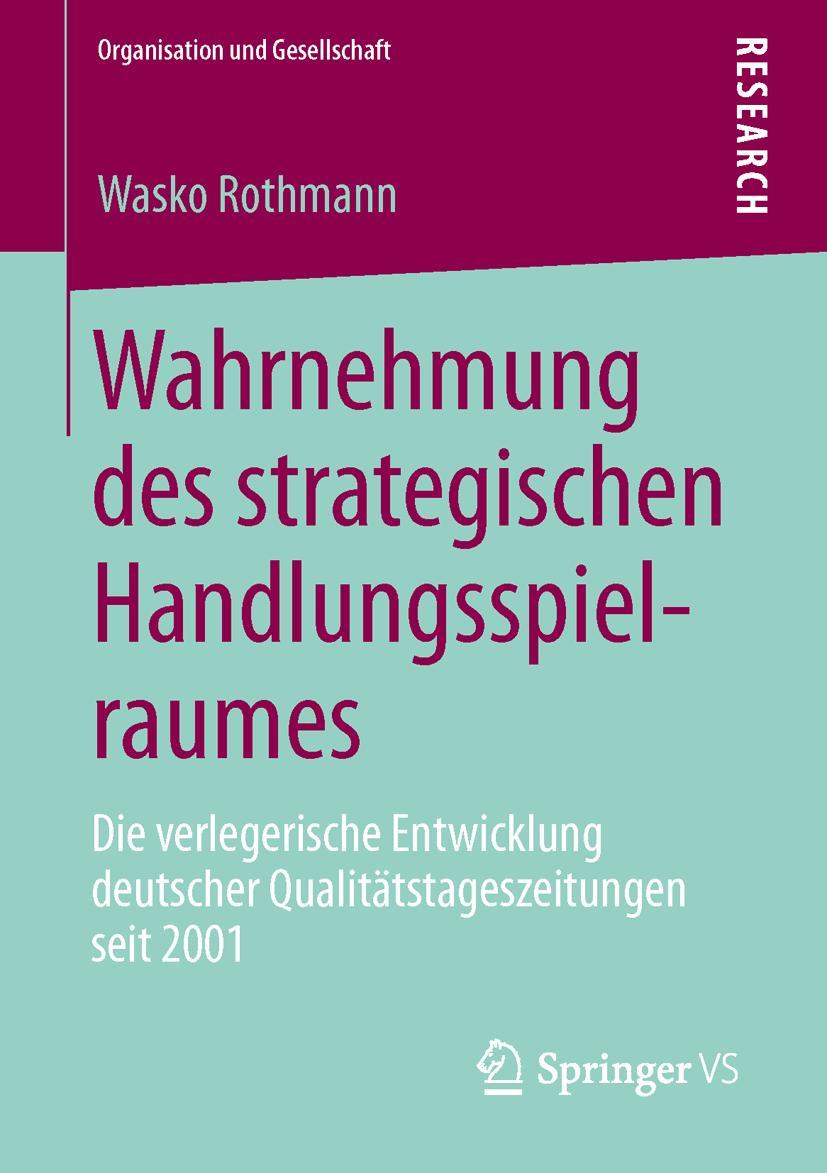 Vorderes Coverbild Wahrnehmung des strategischen Handlungsspielraumes