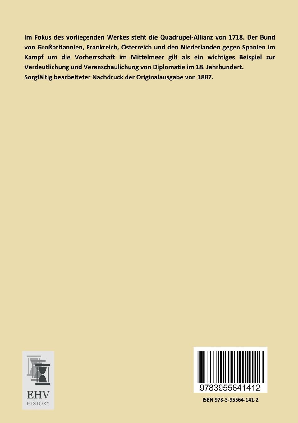 Rückseitencover Die Quadrupel-Allianz vom Jahre 1718