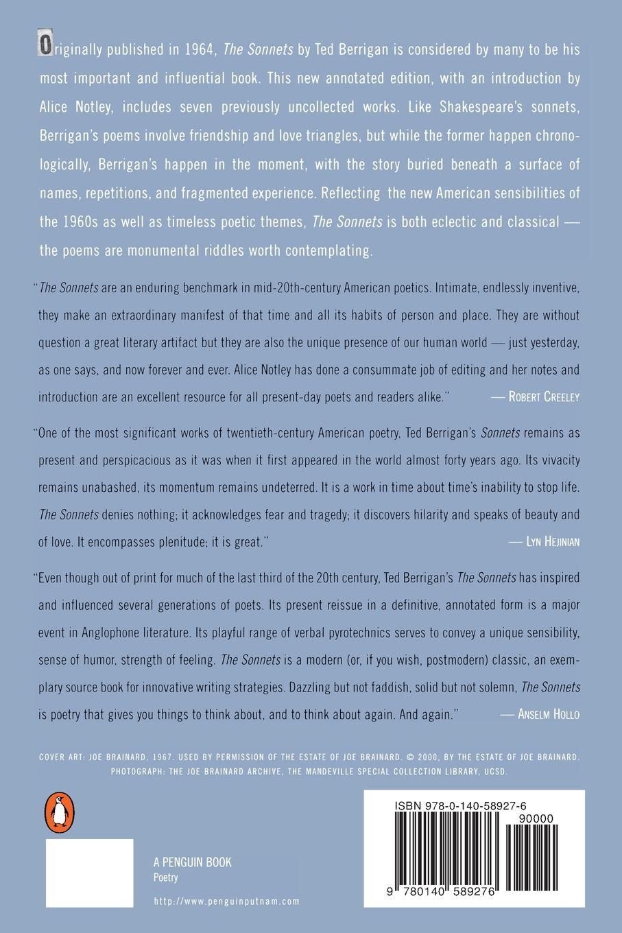 Rückseitencover The Sonnets