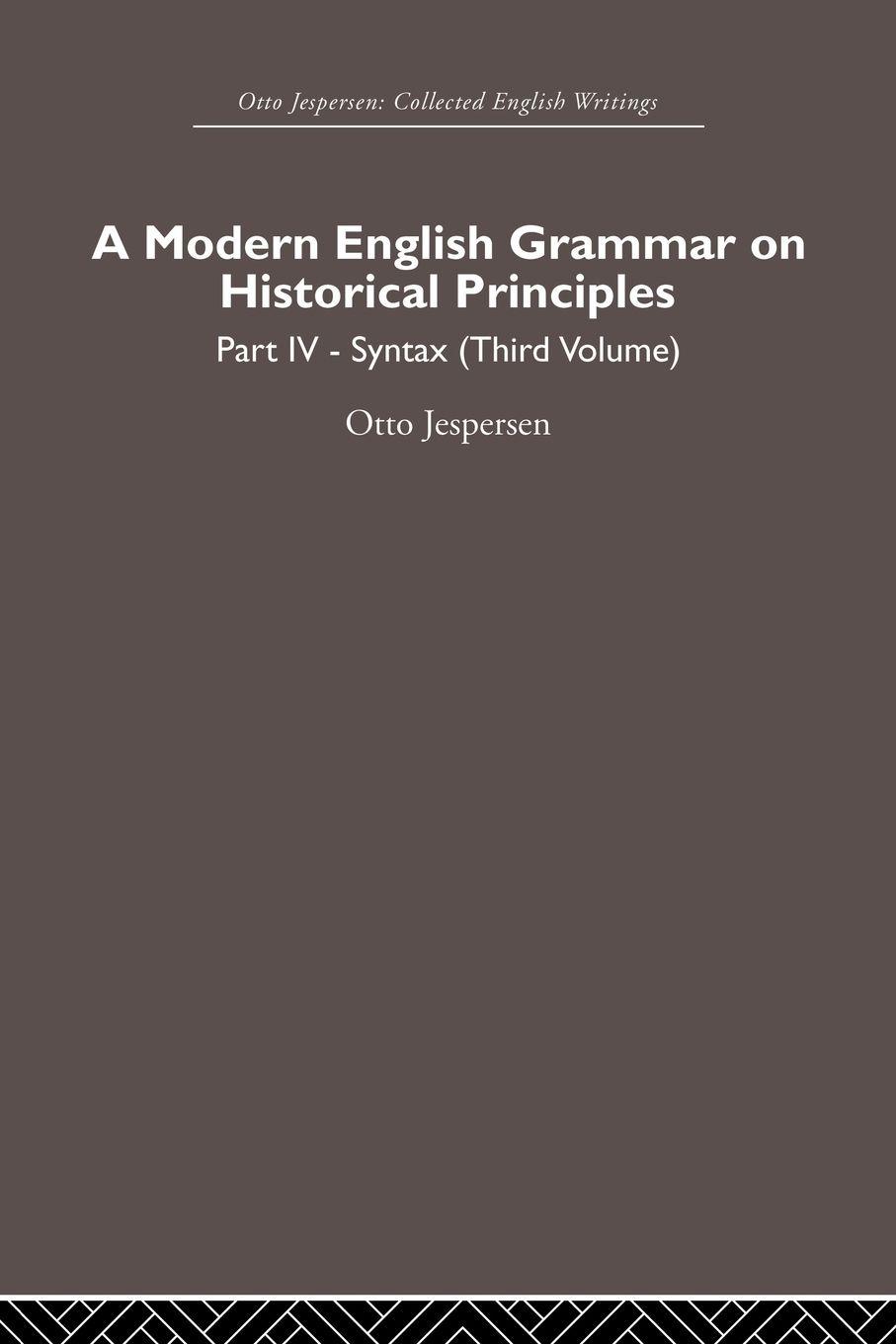 Vorderes Coverbild A Modern English Grammar on Historical Principles