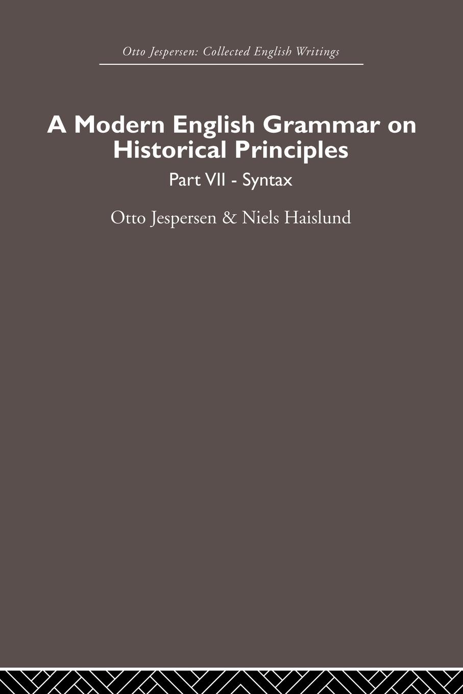 Vorderes Coverbild A Modern English Grammar on Historical Principles