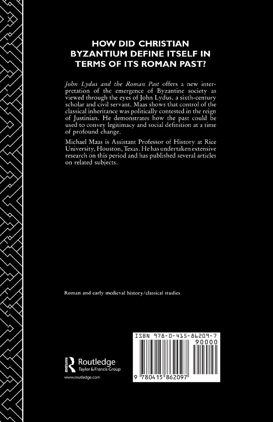 Rückseitencover John Lydus and the Roman Past