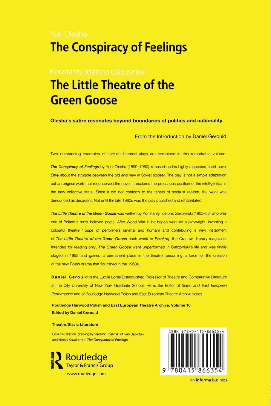 Rückseitencover The Conspiracy of Feelings and The Little Theatre of the Green Goose