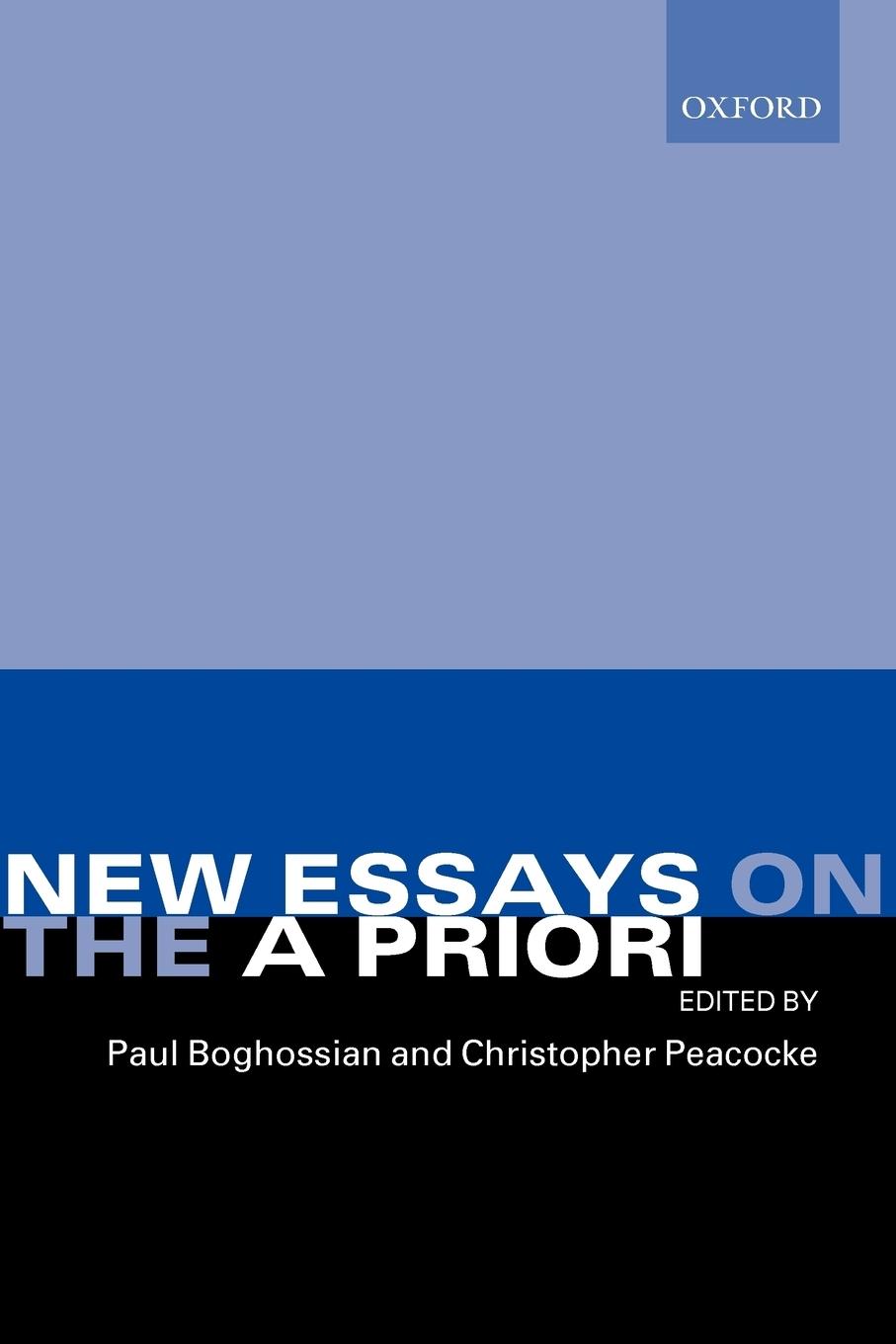 Vorderes Coverbild New Essays on the a Priori