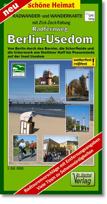 Vorderes Coverbild Radwander- und Wanderkarte Radweg Berlin-Usedom 1:50000