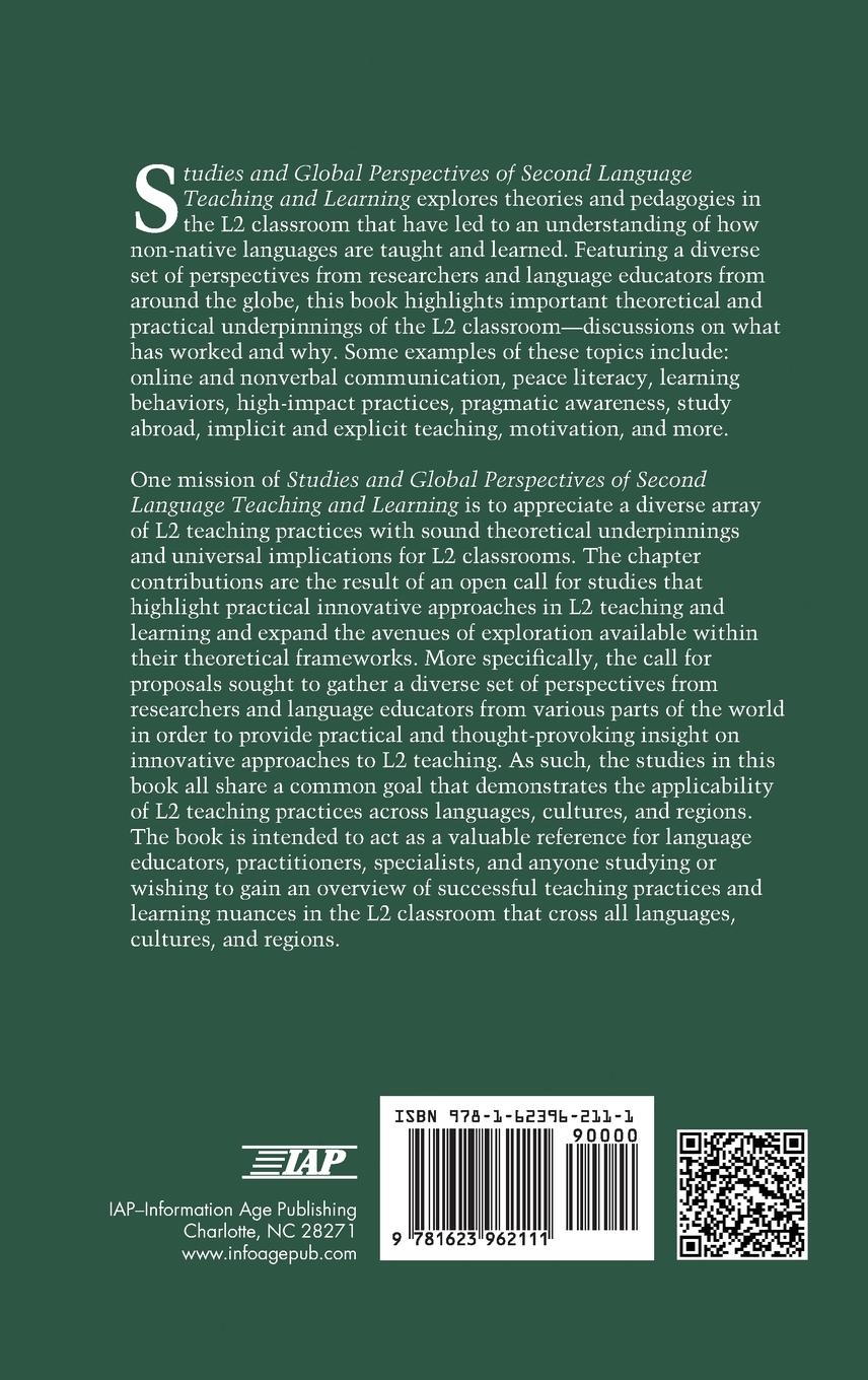 Rückseitencover Studies and Global Perspectives of Second Language Teaching and Learning (Hc)