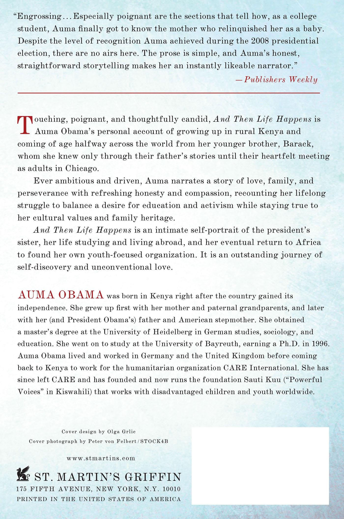 Rückseitencover And Then Life Happens