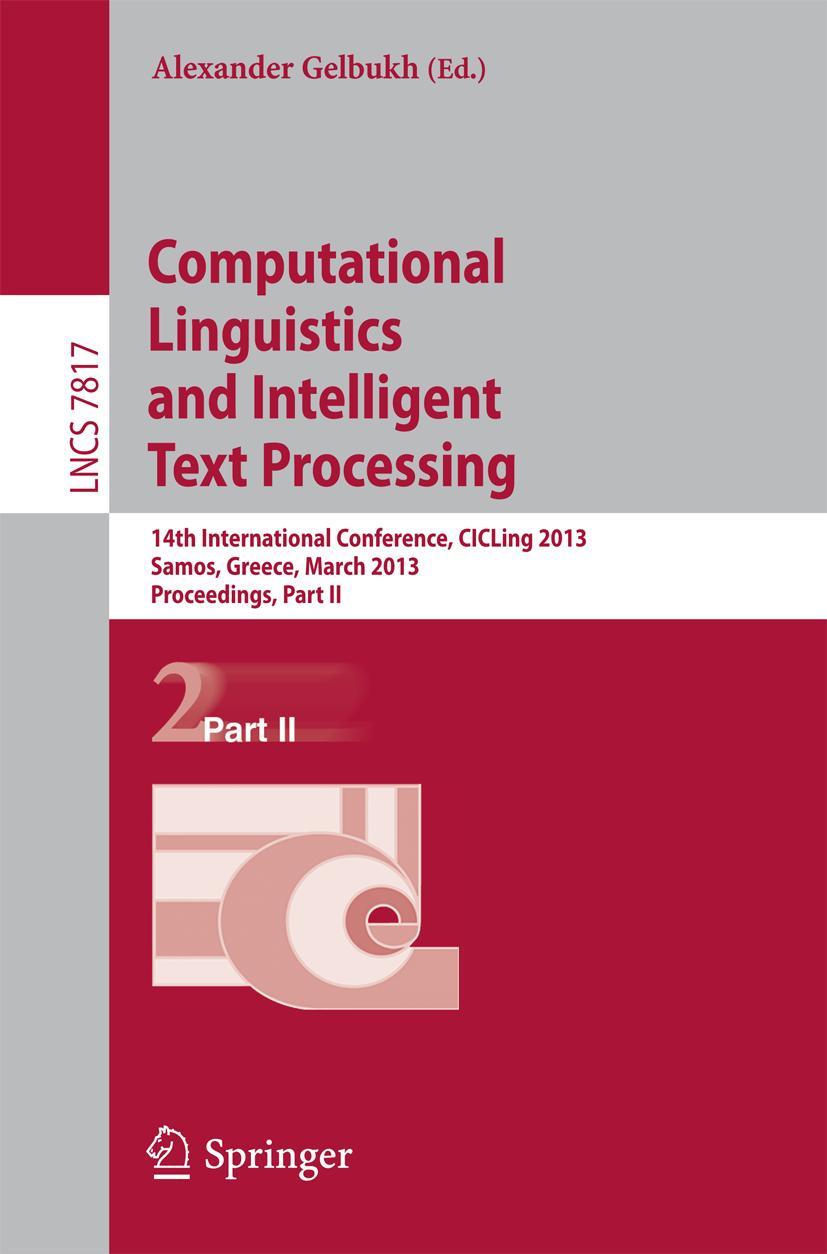 Vorderes Coverbild Computational Linguistics and Intelligent Text Processing