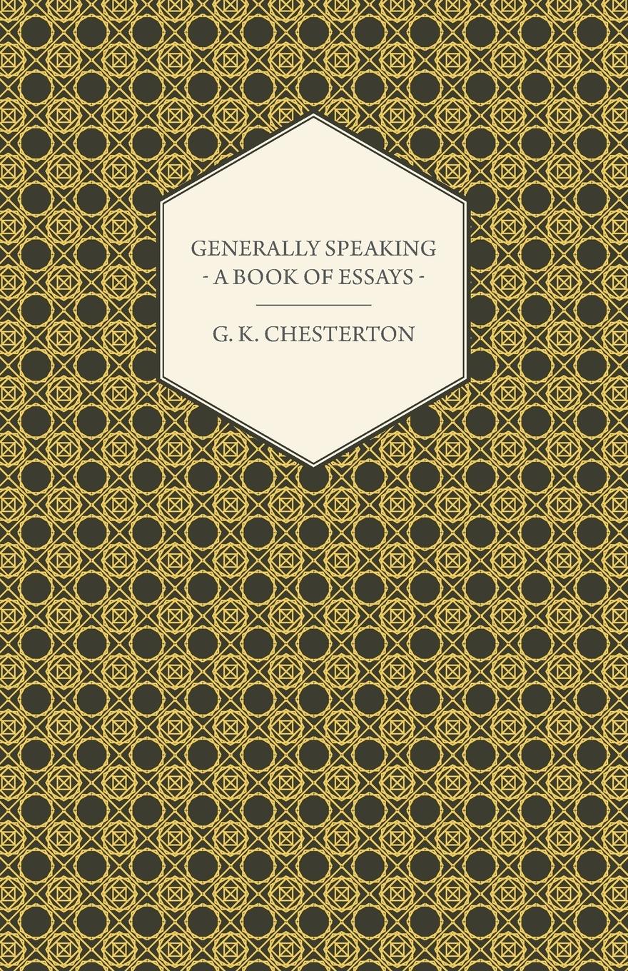 Vorderes Coverbild Generally Speaking - A Book of Essays