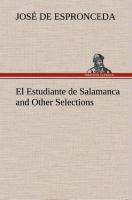 Vorderes Coverbild El Estudiante de Salamanca and Other Selections