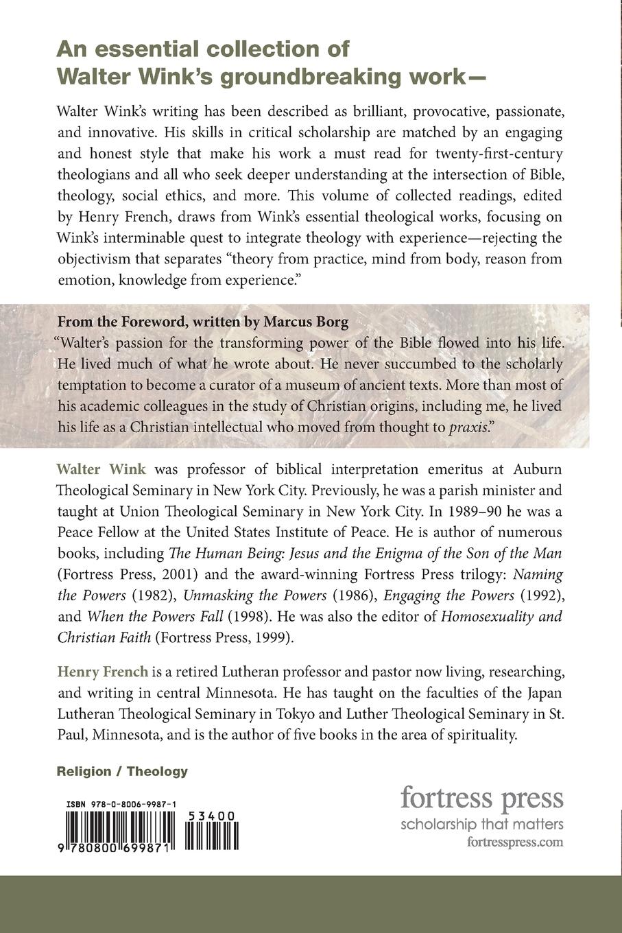 Rückseitencover Walter Wink