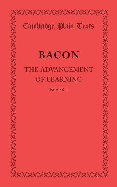 Vorderes Coverbild The Advancement of Learning