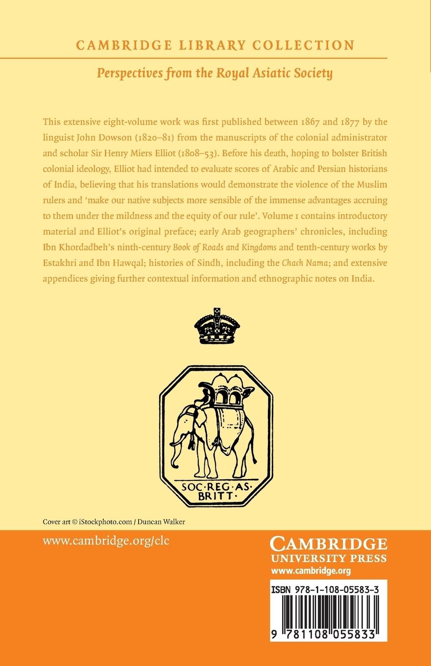 Rückseitencover The History of India, as Told by Its Own Historians - Volume 1