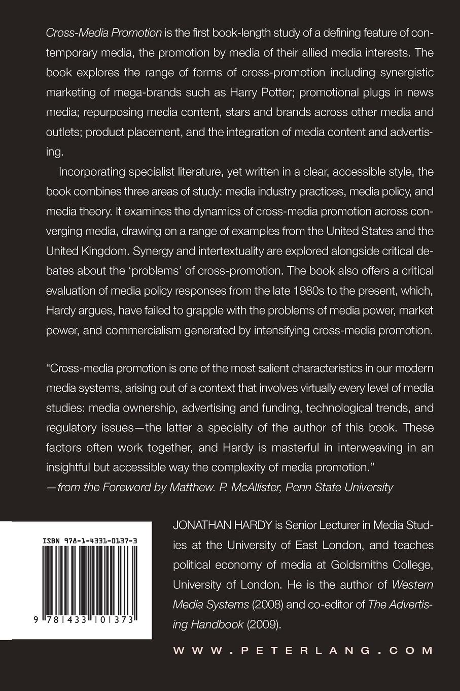 Rückseitencover Cross-Media Promotion