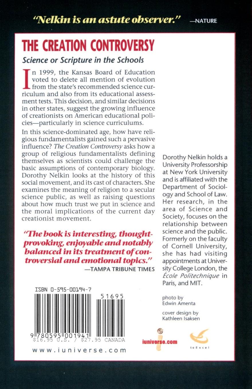 Rückseitencover The Creation Controversy