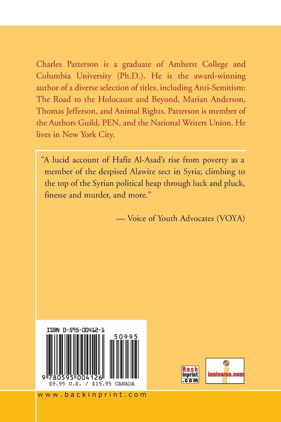 Rückseitencover Hafiz Al-Asad of Syria