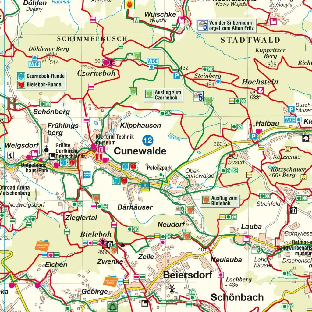 Beispielinhalt (Bild) Oberlausitzer Bergland - Zittauer Gebirge - Nordböhmen 1 : 75 000