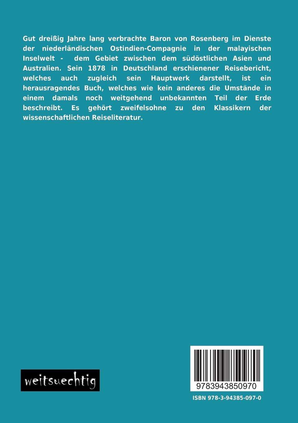 Rückseitencover Der Malayische Archipel