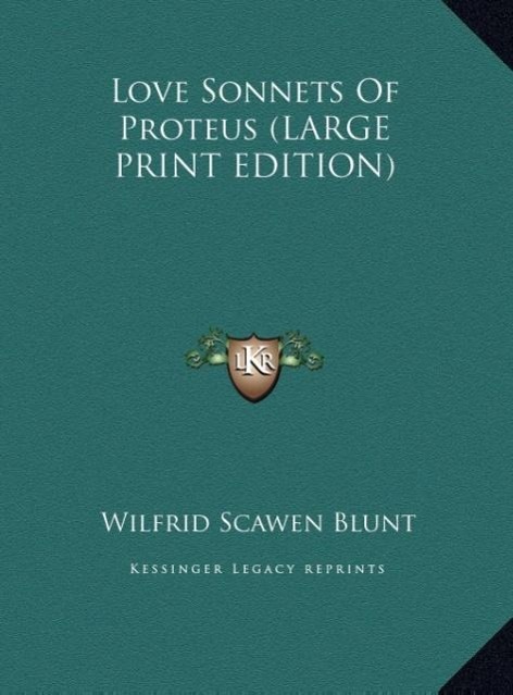 Vorderes Coverbild Love Sonnets Of Proteus (LARGE PRINT EDITION)