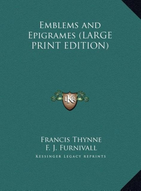 Vorderes Coverbild Emblems and Epigrames (LARGE PRINT EDITION)