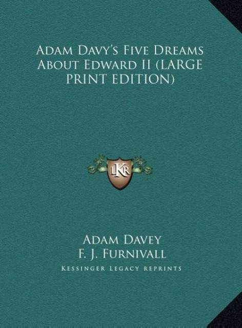 Vorderes Coverbild Adam Davy's Five Dreams About Edward II (LARGE PRINT EDITION)