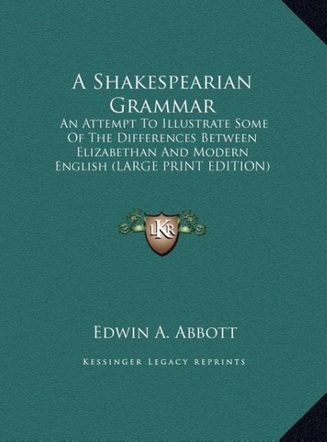Vorderes Coverbild A Shakespearian Grammar
