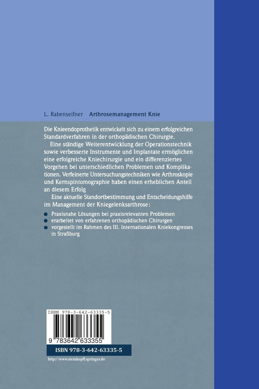 Rückseitencover Arthrosemanagement Knie