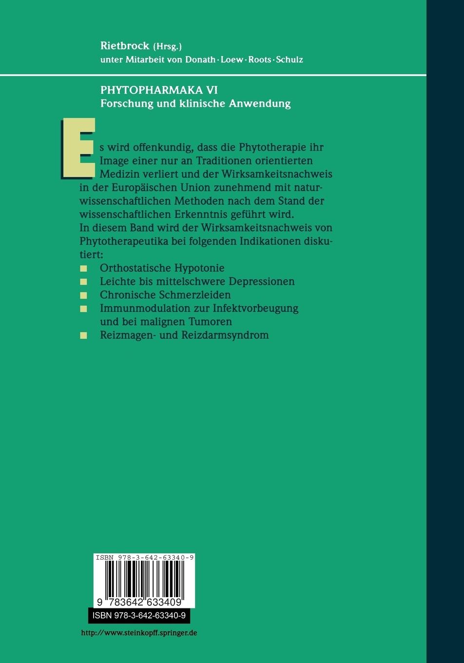 Rückseitencover Phytopharmaka VI