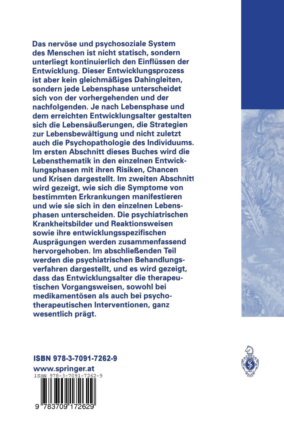 Rückseitencover Psychiatrie der Lebensabschnitte