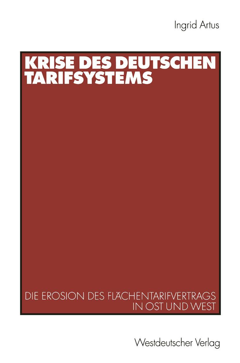 Vorderes Coverbild Krise des deutschen Tarifsystems