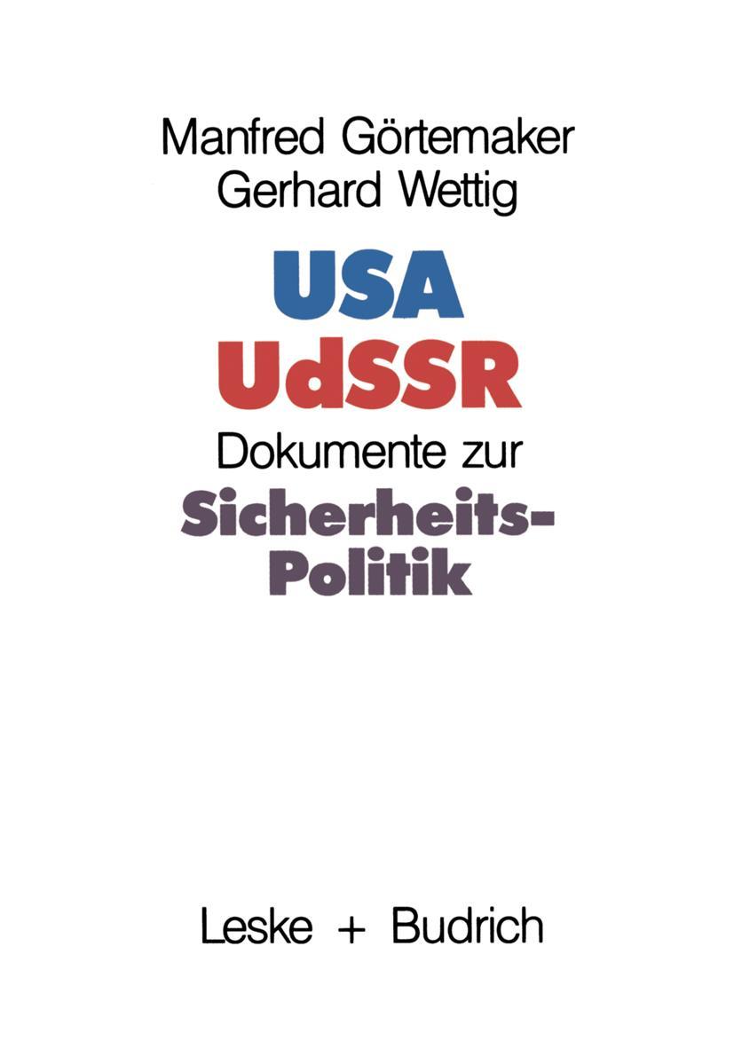 Vorderes Coverbild USA - UdSSR