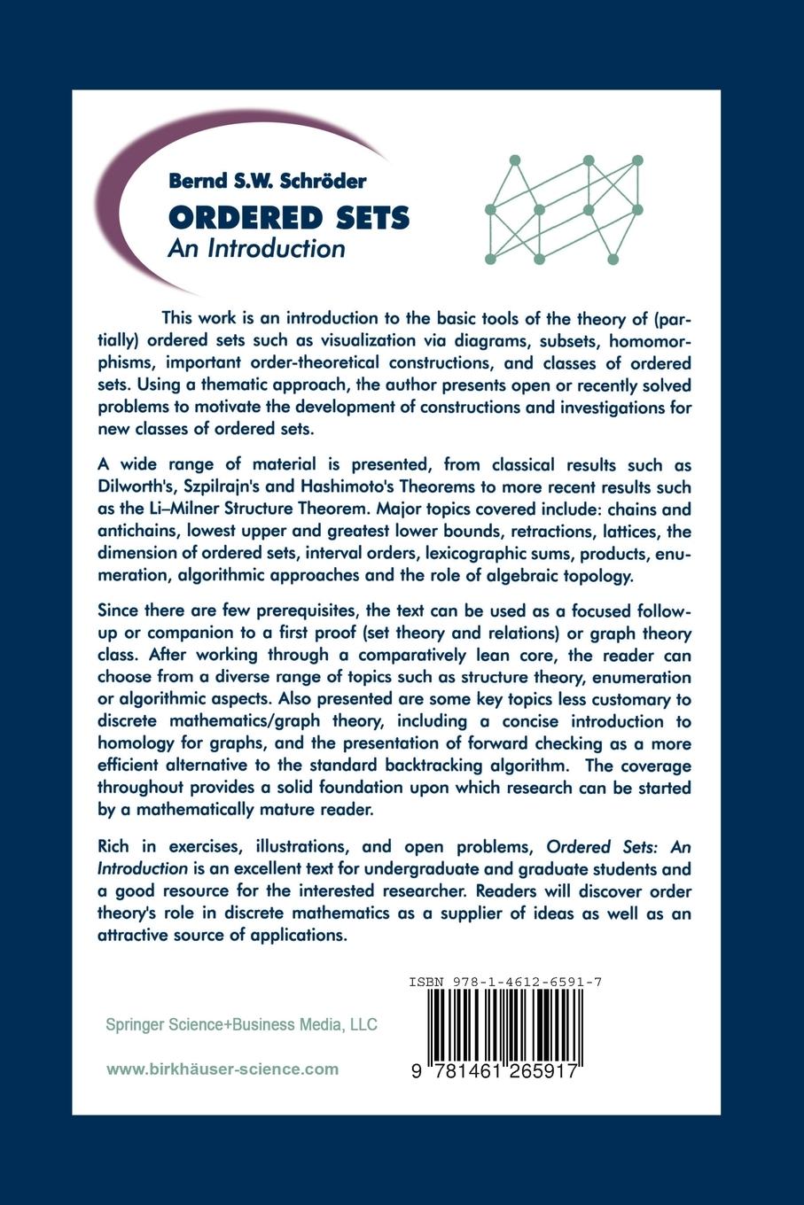 Rückseitencover Ordered Sets