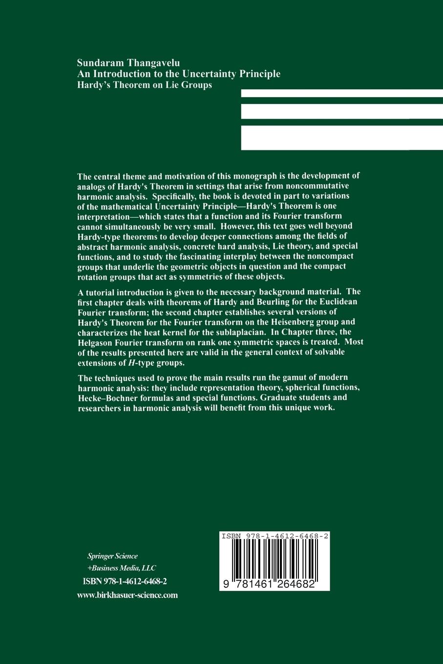 Rückseitencover An Introduction to the Uncertainty Principle