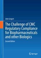 Vorderes Coverbild The Challenge of CMC Regulatory Compliance for Biopharmaceuticals