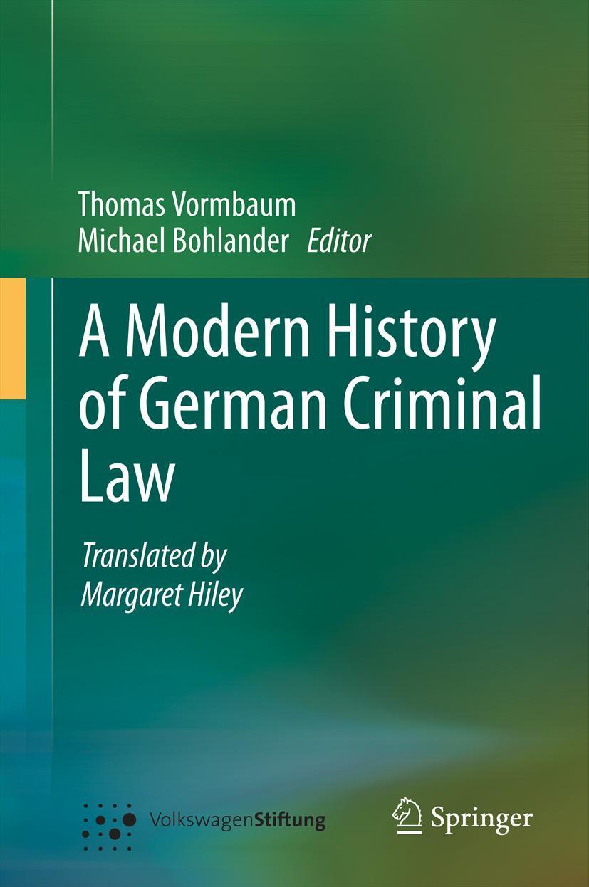 Vorderes Coverbild A Modern History of German Criminal Law