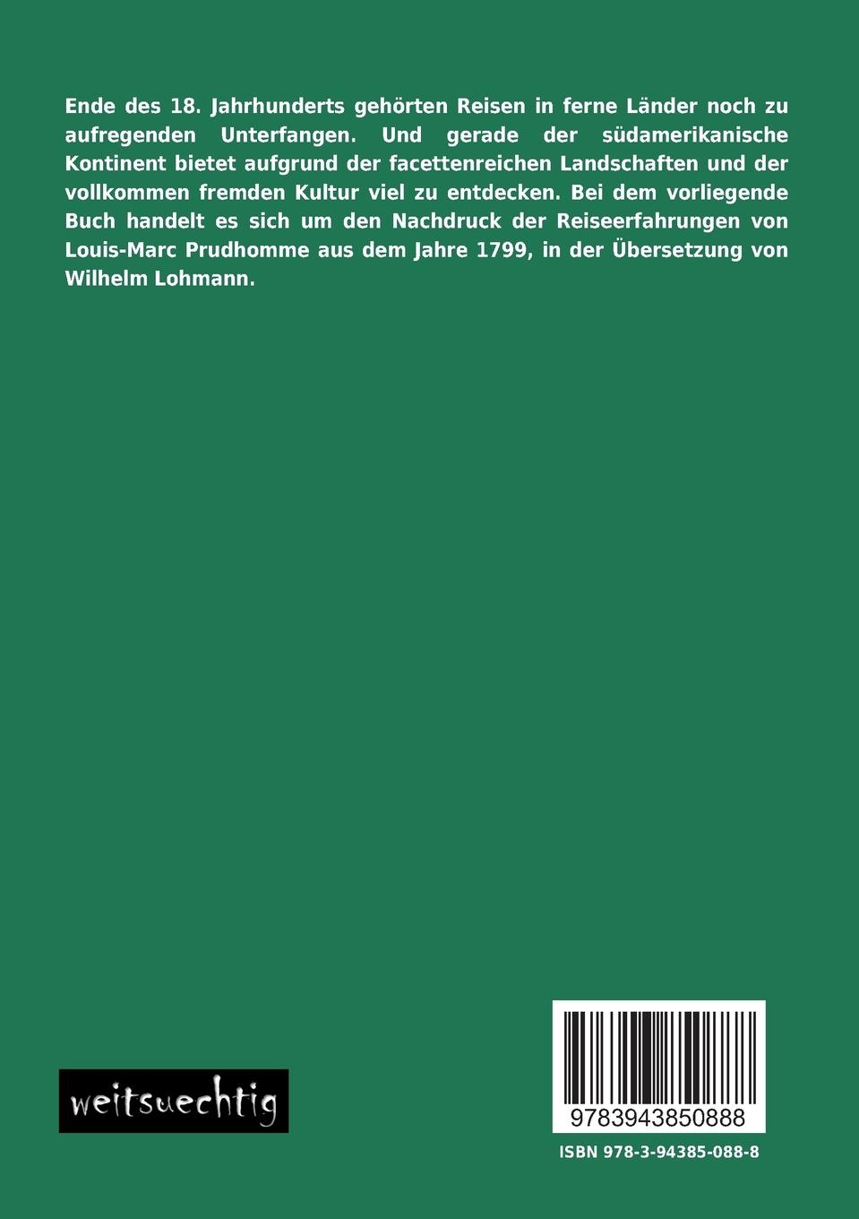 Rückseitencover Reise nach Guyana und Cayenne