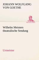 Vorderes Coverbild Wilhelm Meisters theatralische Sendung