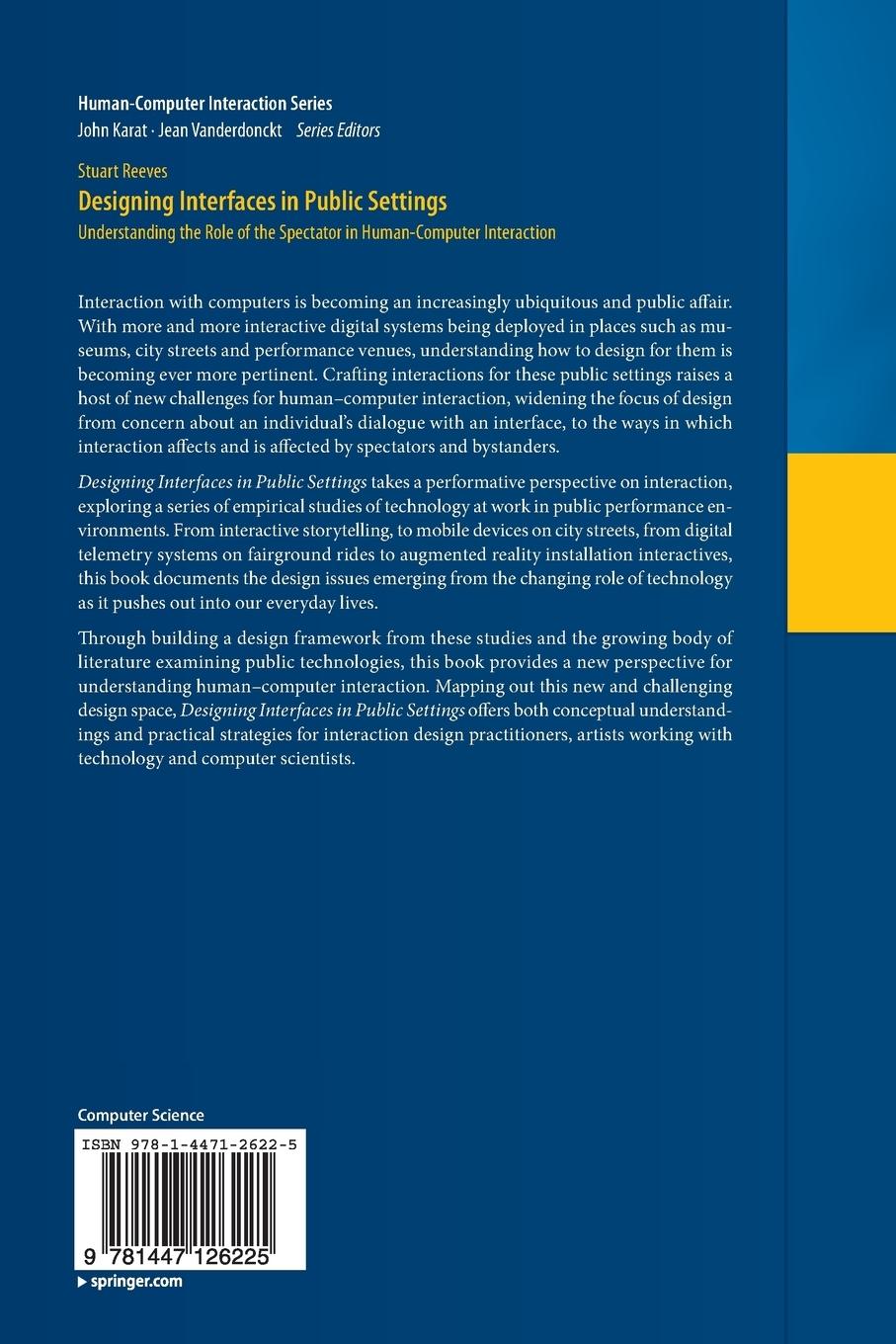 Rückseitencover Designing Interfaces in Public Settings
