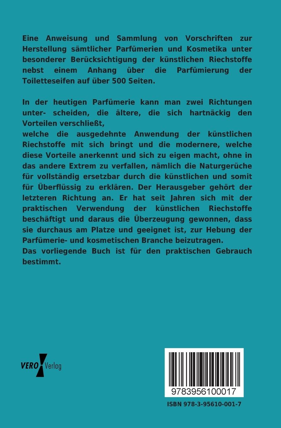 Rückseitencover Die Moderne Parfümerie