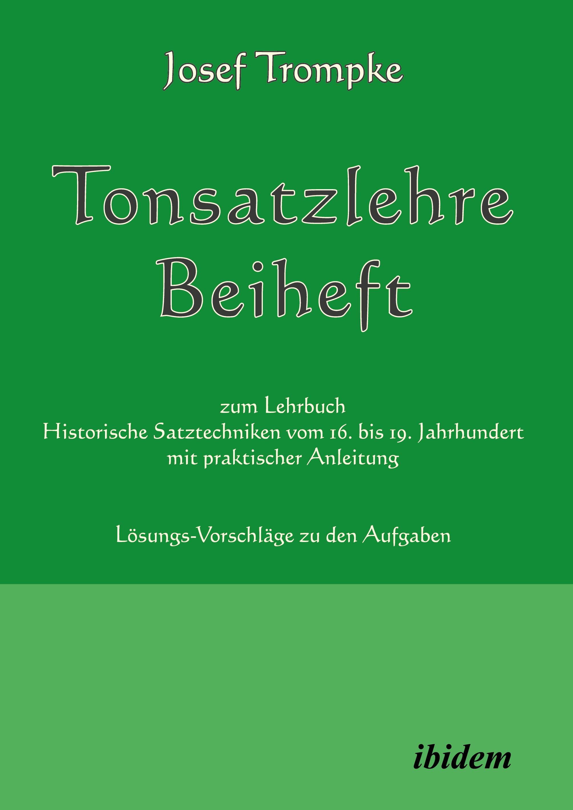 Vorderes Coverbild Tonsatzlehre Beiheft