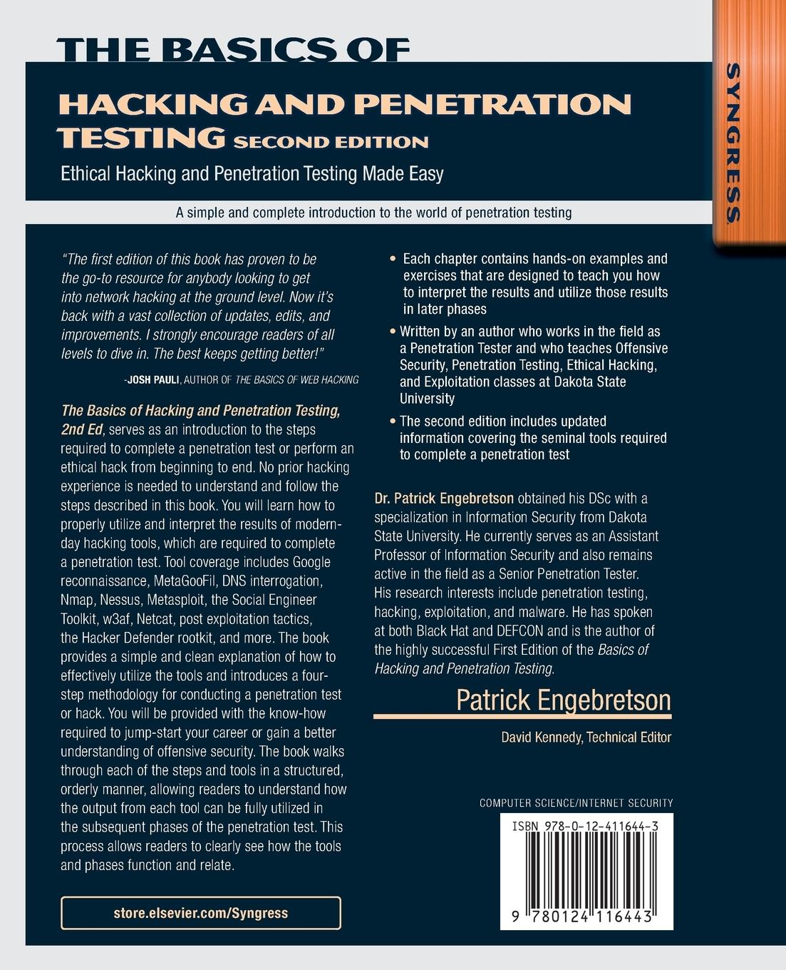 Rückseitencover The Basics of Hacking and Penetration Testing