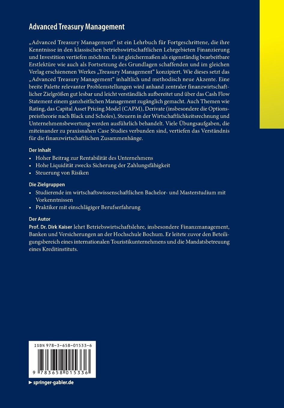 Rückseitencover Advanced Treasury Management