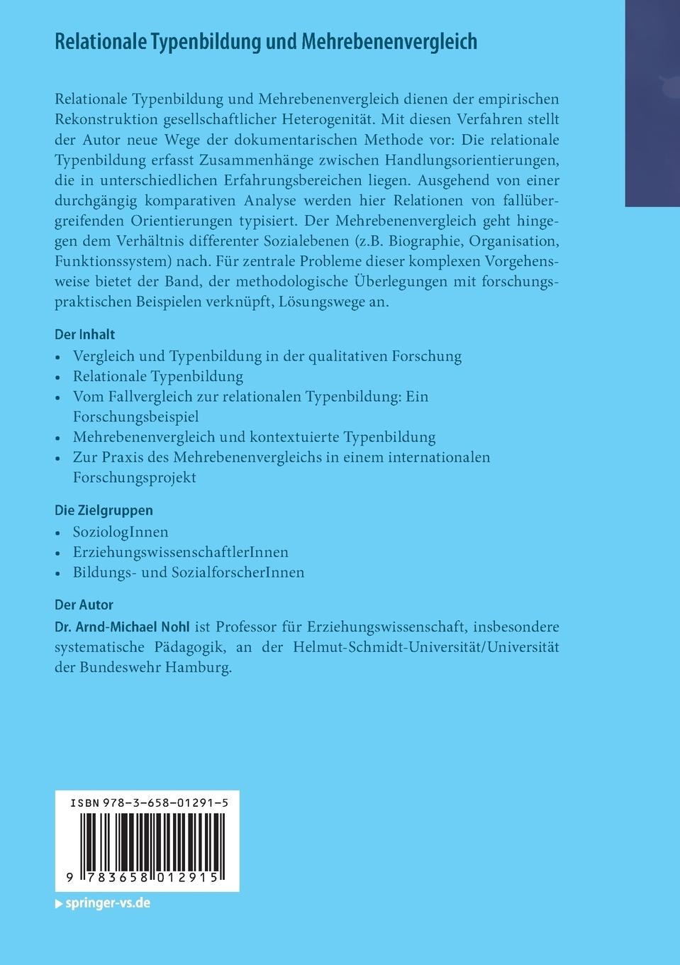 Rückseitencover Relationale Typenbildung und Mehrebenenvergleich