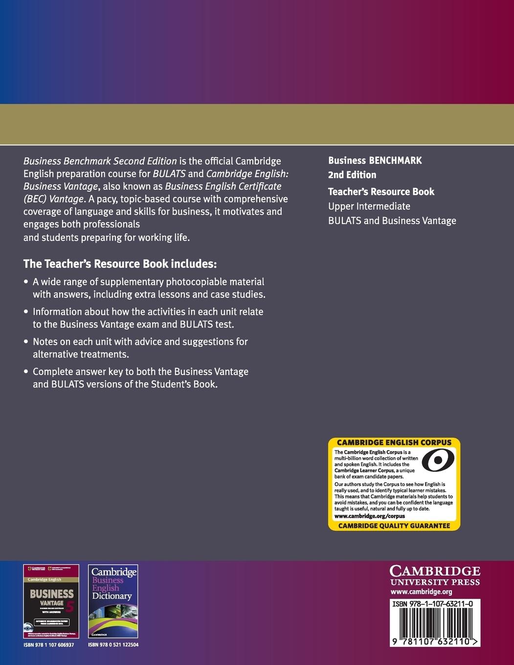 Rückseitencover Business Benchmark Upper Intermediate