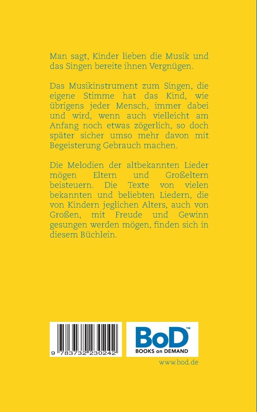 Rückseitencover Kinderlieder