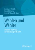 Vorderes Coverbild Wahlen und Wähler